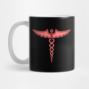 Caduceus Staff of Hermes Red Mug